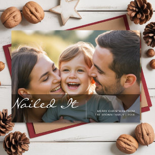 Nailed It Cozy Family Christmas Card