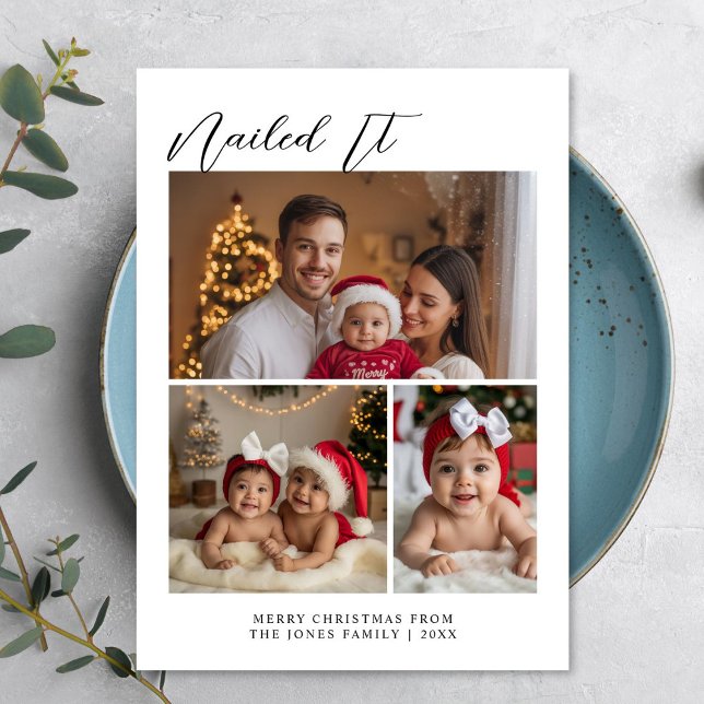 Nailed It Festive Family Christmas Holiday Card (Creator Uploaded)