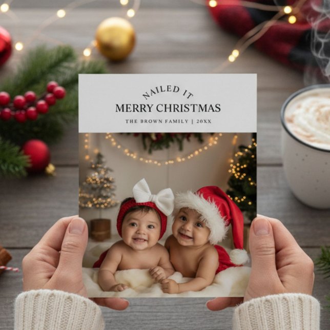 Nailed It Fun Family Christmas Holiday Card (Creator Uploaded)