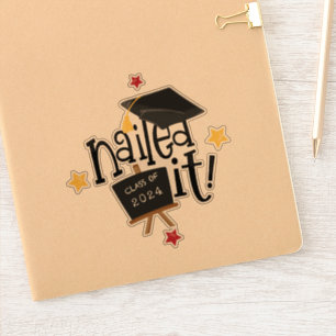 Nailed It Funky Text Cap 2024 Graduation