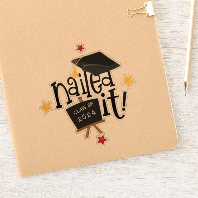 Nailed It Funky Text Cap 2024 Graduation (Notebook)