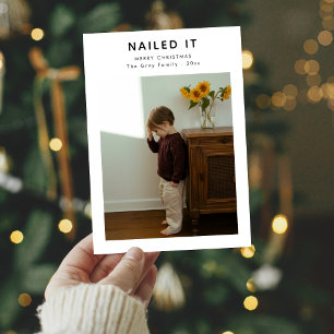 Nailed It Modern Family Funny Photo Christmas Holiday Card