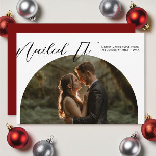 Nailed It Romantic Couple Christmas Card