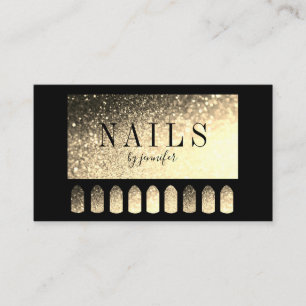 Nails Artist Elegant Gold Business Card