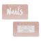 Nails artist modern typography blush rose gold