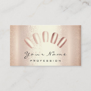 Nails Artist Pink Rose Manicure Pedicure Modern Business Card