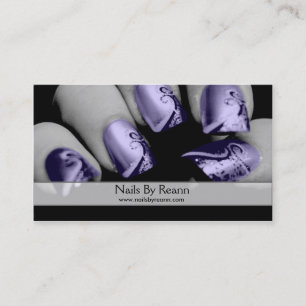 Nails By Reann (Purple Nails) Business Card