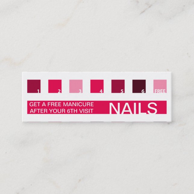 NAILS customer appreciation (mod squares) Loyalty Card (Front)