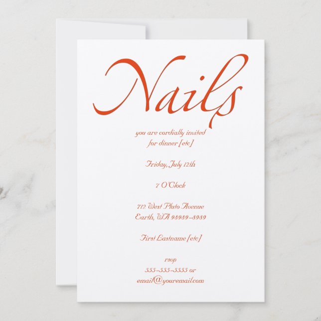 Nails Invitation (Front)