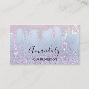 Nails Makeup Artist Lash Logo Logo Drip Blue Business Card