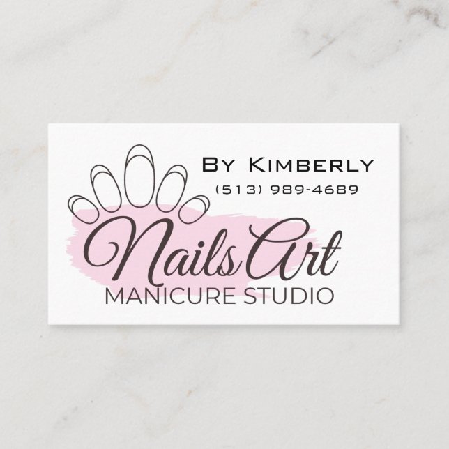 Nails Manicure Business Card (Front)