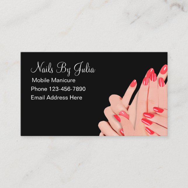 Nails Manicure Hands And Nails Business Card (Front)
