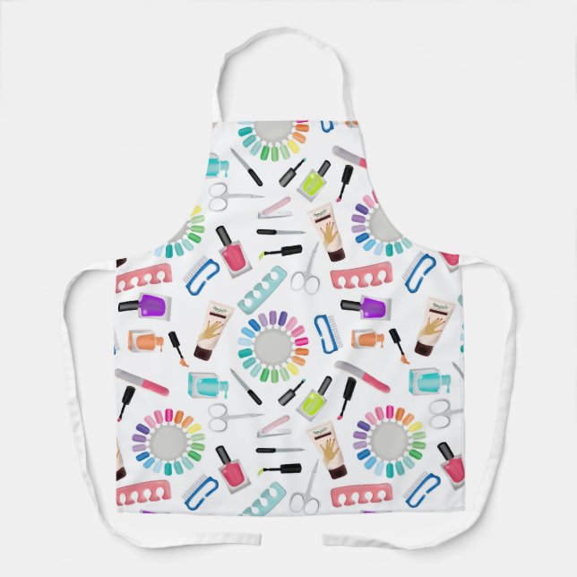 Nails Manicure Pedicure Beauty Salon  Apron (Front)