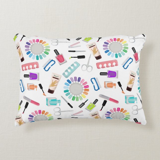 Nails Manicure Pedicure Beauty Salon  Decorative Cushion (Front)