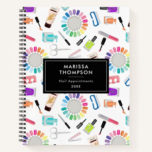 Nails Manicure Pedicure Beauty Salon  Notebook (Front)