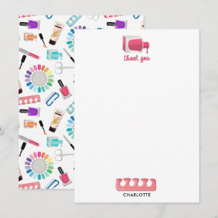 Nails Manicure Pedicure Beauty Salon  Thank You Card