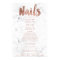 Nails price list typography rose gold white marble