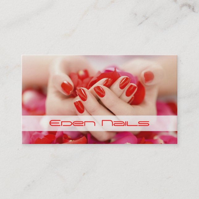 Nails Salon, Beauty, Spa Business Card (Front)