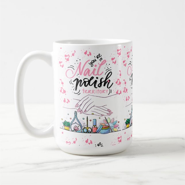 nails salon decorating style  coffee mug (Left)