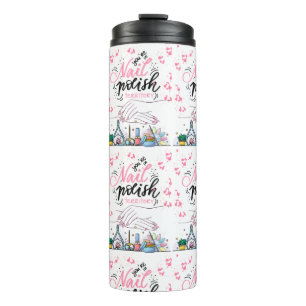 nails salon decorating style thermal tumbler