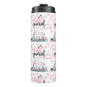 nails salon decorating style thermal tumbler
