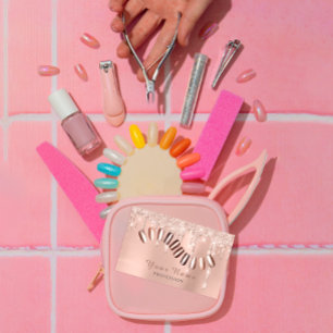 Nails Salon  Manicurist Drips Glitter RoseVIP Business Card