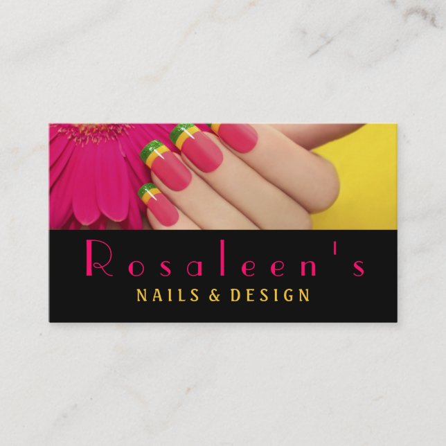 Nails, Salon, Spa , Beauty Business Card (Front)