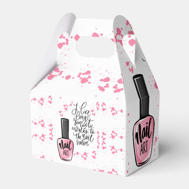 NAILS SALON STYLE FAVOUR BOX (Front Side)