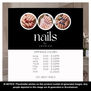 Nails Studio 3 Photo Opening Hours Black White