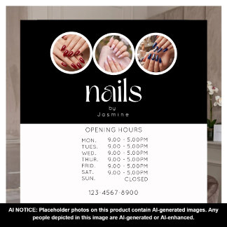 Nails Studio 3 Photo Opening Hours Black White