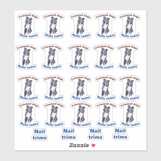 nails trimmed dog sticker (Sheet)