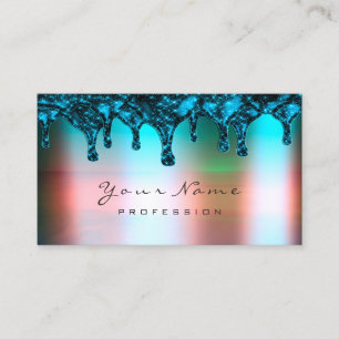 Nails Wax Epilation Depilation Ombre Ocean Blue Business Card