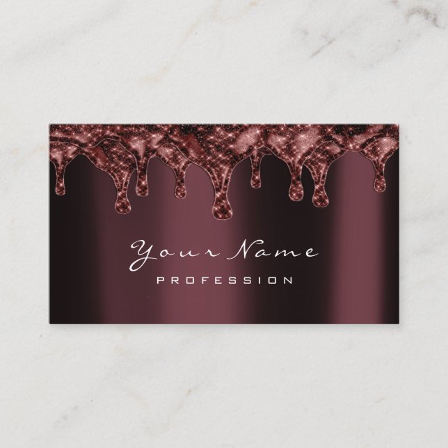 Nails Wax Epilation Studio Bronze Chocolate Cake Business Card (Front)
