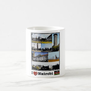 Nairobi - I Love Mosaic - Skyline - Panorama Coffee Mug