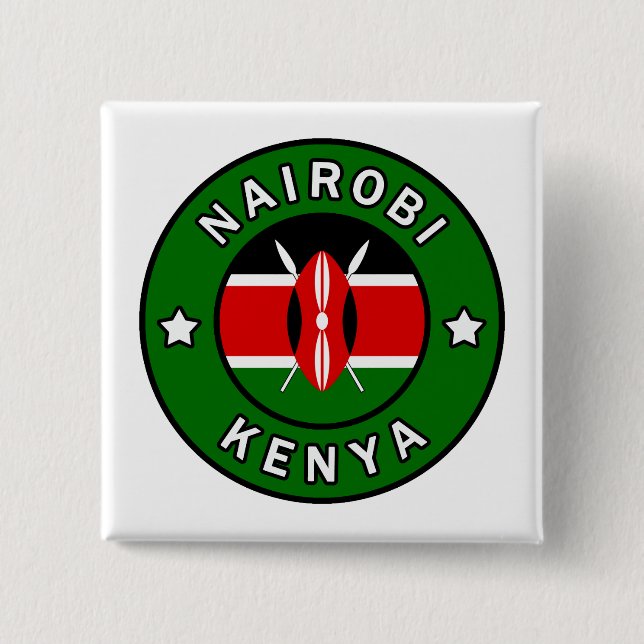 Nairobi Kenya 15 Cm Square Badge (Front)