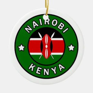 Nairobi Kenya Ceramic Ornament
