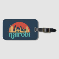 Nairobi Kenya City Skyline Vintage Cityscape