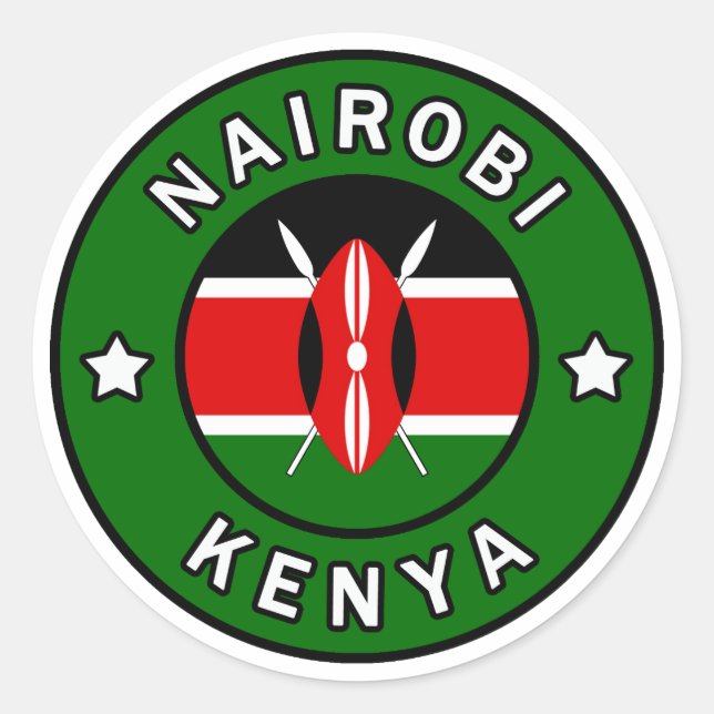 Nairobi Kenya Classic Round Sticker (Front)