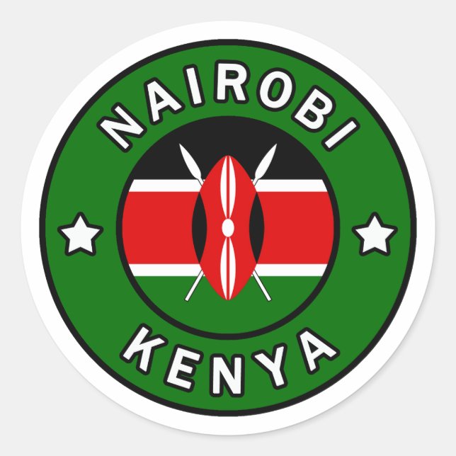 Nairobi Kenya Classic Round Sticker (Front)