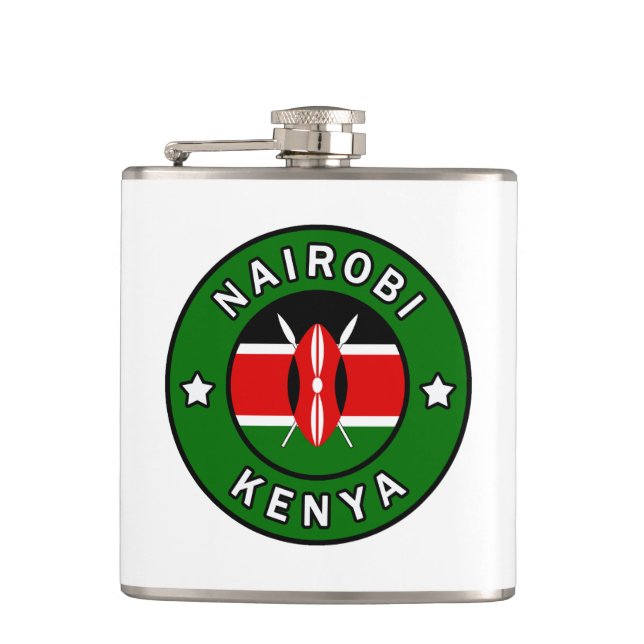 Nairobi Kenya Hip Flask (Front)