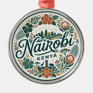 Nairobi Kenya Metal Ornament