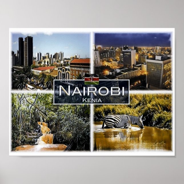 Nairobi - Kenya - Mosaic - Poster (Front)