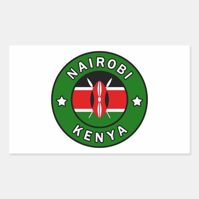 Nairobi Kenya Rectangular Sticker (Front)