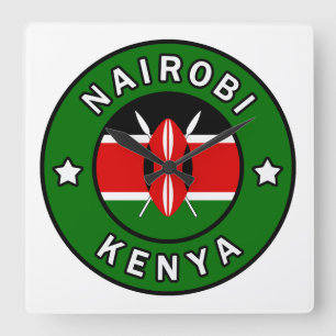 Nairobi Kenya Square Wall Clock