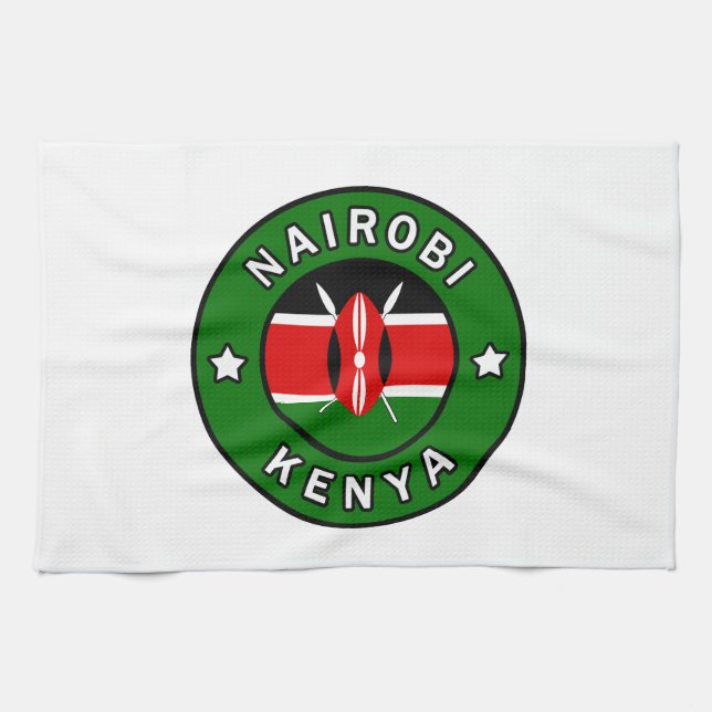 Nairobi Kenya Tea Towel (Horizontal)
