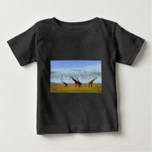 Nairobi National Park Giraffe Design Baby T-Shirt