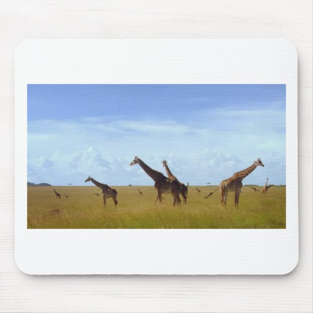 Nairobi National Park Giraffes Mouse Pad (Front)