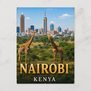 Nairobi Skyline and Wildlife Adventure Postcard