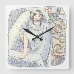Naishinaji Square Wall Clock