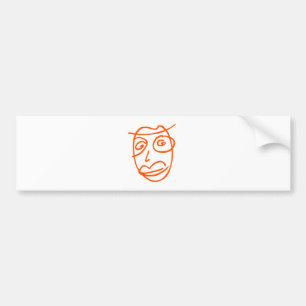 Naive artistic illustration bumper sticker